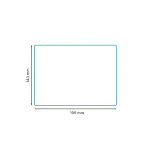 199 x 143 mm Synthetic Self-Adhesive Labels, Laser-Printable, 2 per sheet, WHITE