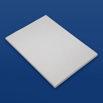 64 x 38 mm matt finish synthetic self-adhesive labels - 21 per sheet - laser and inkjet printable - waterproof - horticulture - steel - chemicals - industrial