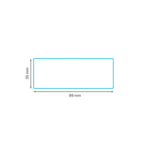 99 x 35 mm Synthetic Self-Adhesive Labels, Laser-Printable, 16 per sheet, WHITE