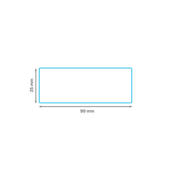 99 x 35 mm matt finish synthetic self-adhesive labels - 16 per sheet - laser and inkjet printable - waterproof - horticulture - steel - chemicals - industrial