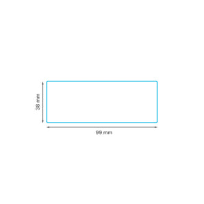 99 x 38 mm Synthetic Self-Adhesive Labels, Laser-Printable, 14 per sheet, WHITE