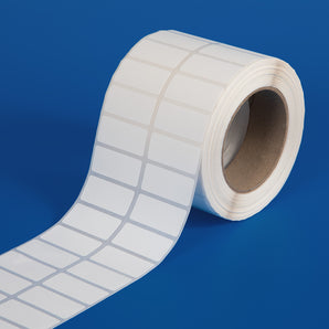 45 x 25 mm Synthetic Self-Adhesive Labels, Matt-finish,Thermal Transfer printable, 2-across WHITE
