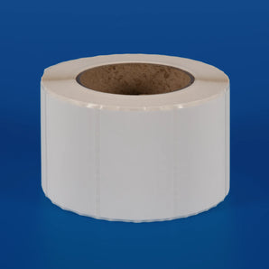 75 x 50 mm matt finish synthetic self-adhesive labels - 1-across - thermal transfer printable rolls - waterproof - horticulture - steel - chemicals - industrial