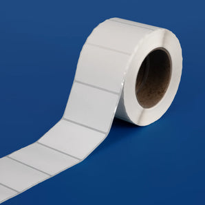 75 x 50 mm matt finish synthetic self-adhesive labels - 1-across - thermal transfer printable rolls - waterproof - horticulture - steel - chemicals - industrial