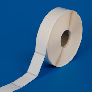 35 x 54 mm Synthetic Self-Adhesive Labels, Gloss-finish, 1-across x 2,500 - WHITE