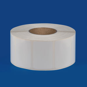 51 x 34 mm Synthetic Self-Adhesive Labels, Gloss-finish, 1-across x 2,500, WHITE