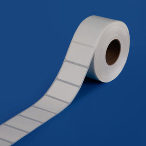 51 x 34 mm Synthetic Self-Adhesive Labels, Gloss-finish, 1-across x 2,500, WHITE