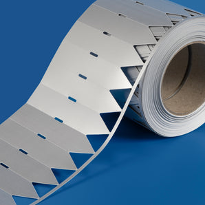 115 x 25 mm Stick-In Labels, Thermal Transfer Printable, 1-across, SILVER x 1000