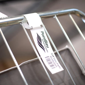 50 x 305 mm Self-Tie Loop-Lock Labels, 2-across, WHITE