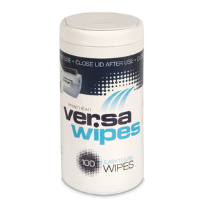 Printer Printhead VersaWipes - Thermal Transfer Printhead Wipes for Printer Maintenance. 1 x Tub of 100 Wipes.